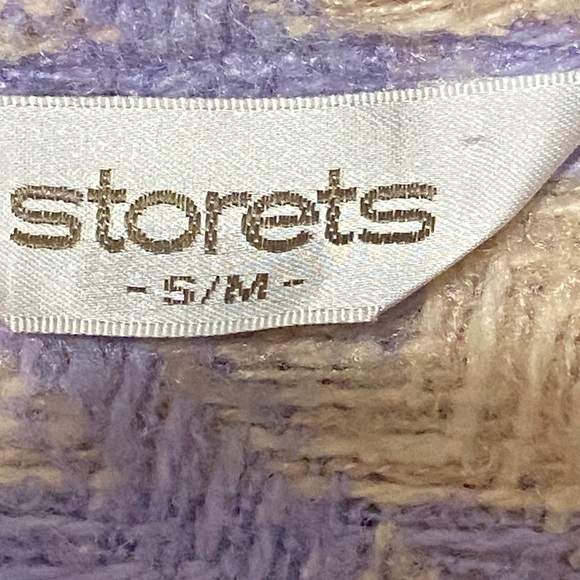 STORETS HANNAH HOUNDSTOOTH WO SIZE S/M  WOOL BLEND SHIRT JACKET  LILAC CREAM - Picture 3 of 13